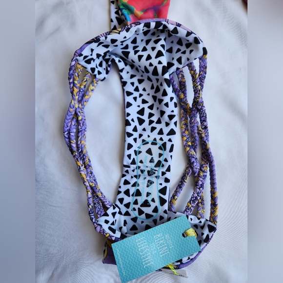 NWT Moana Bikini SET of TWO 2 Colorful Summer 4 pieces 2 Tops 2 Bottoms Size L - Picture 7 of 10